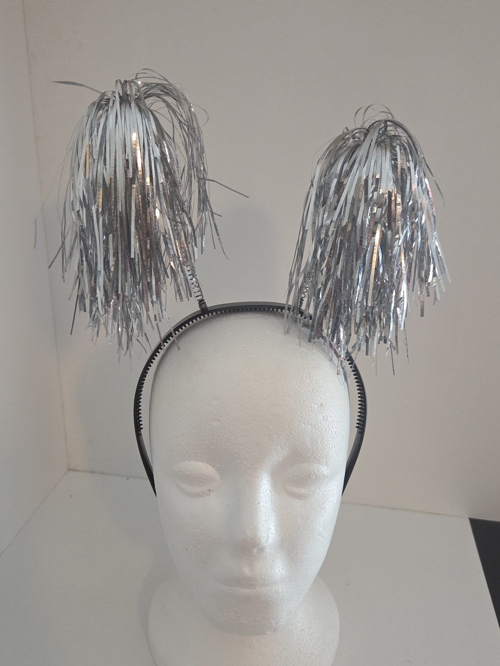 Silver Pom-Pom Headband Party